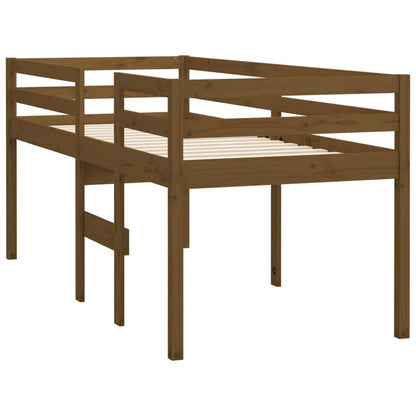 Letto a Soppalco Miele 90x190 cm in Legno Massello di Pino