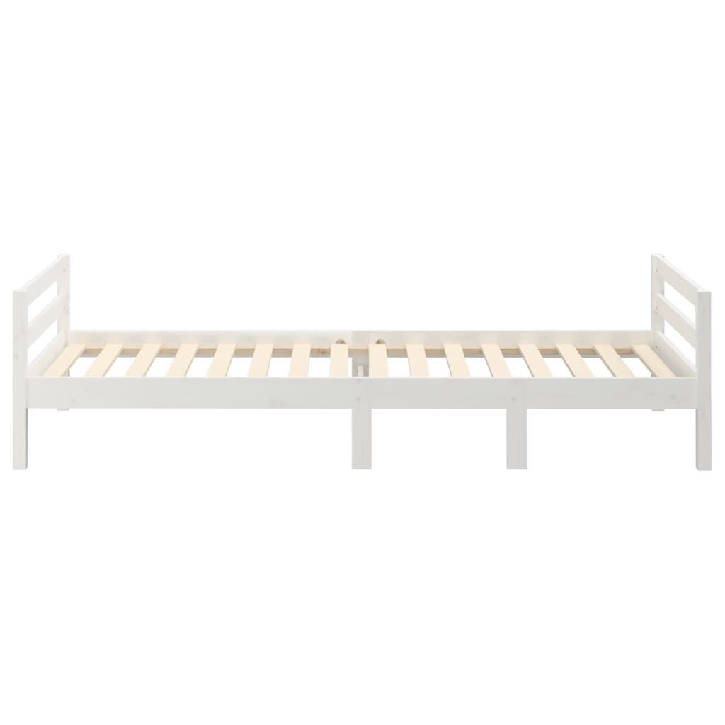 Giroletto senza Materasso Bianco 90x200 cm Legno Massello Pino - homemem39