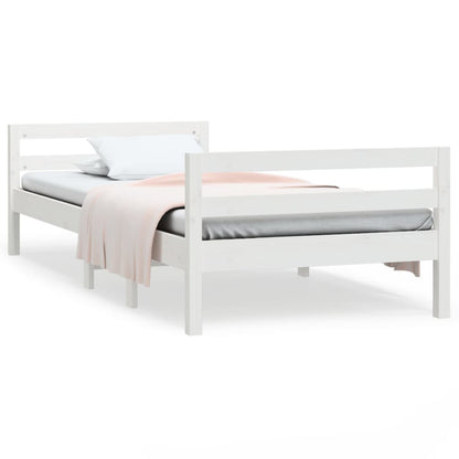 Giroletto senza Materasso Bianco 80x200 cm Legno Massello Pino | homemem39