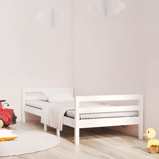 Giroletto senza Materasso Bianco 80x200 cm Legno Massello Pino | homemem39