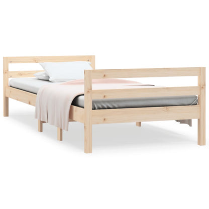 Letto senza Materasso 90x190 cm in Legno Massello di Pino - homemem39