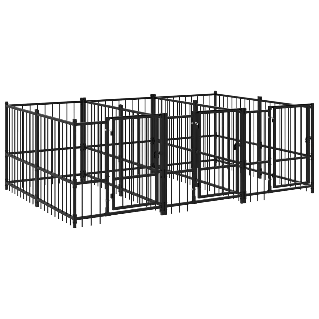 Gabbia per Cani da Esterno in Acciaio 5,63 m² | homemem39