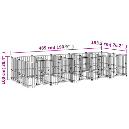 Gabbia per Cani da Esterno in Acciaio 9,38 m² | homemem39