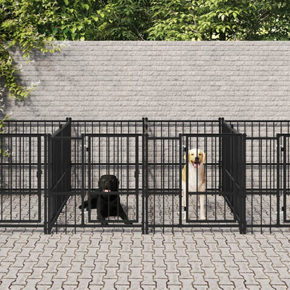 Gabbia per Cani da Esterno in Acciaio 16,89 m² | homemem39