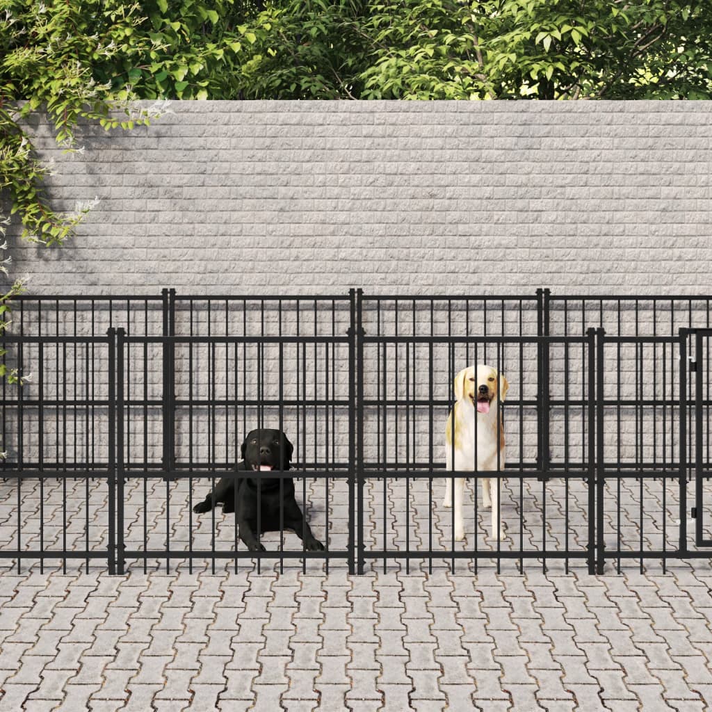Gabbia per Cani da Esterno in Acciaio 7,51 m² | homemem39