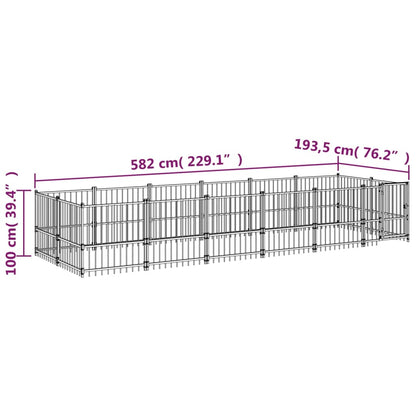 Gabbia per Cani da Esterno in Acciaio 11,26 m² | homemem39