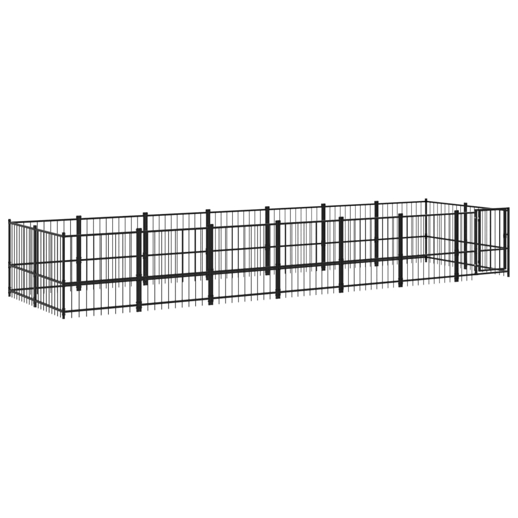 Gabbia per Cani da Esterno in Acciaio 13,14 m² | homemem39