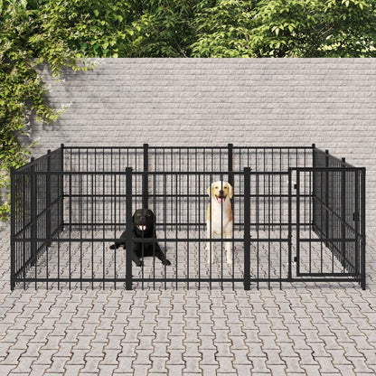 Gabbia per Cani da Esterno in Acciaio 8,47 m² | homemem39