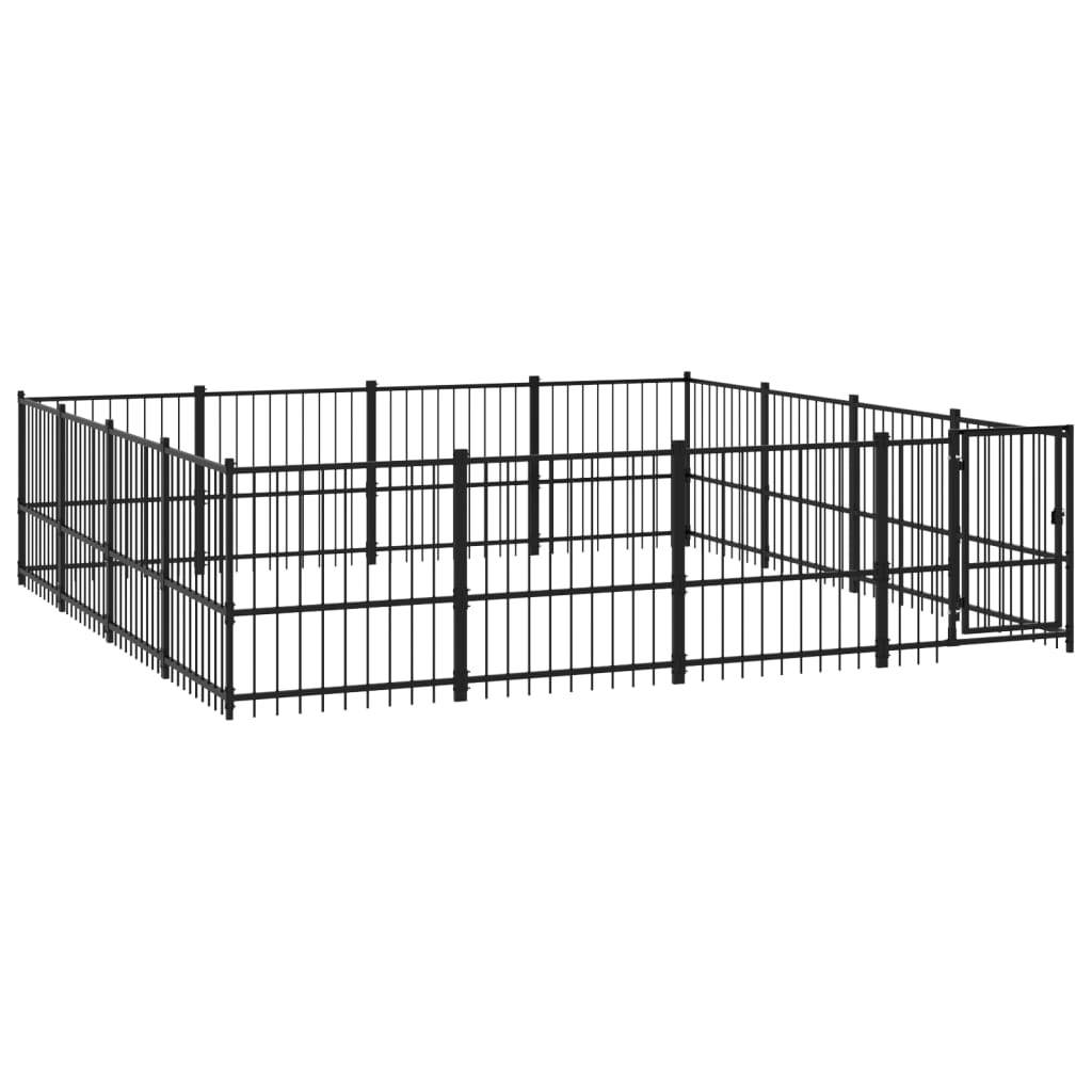 Gabbia per Cani da Esterno in Acciaio 15,05 m² | homemem39