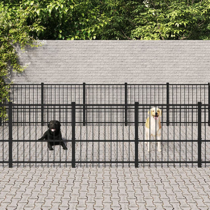 Gabbia per Cani da Esterno in Acciaio 33,87 m² | homemem39