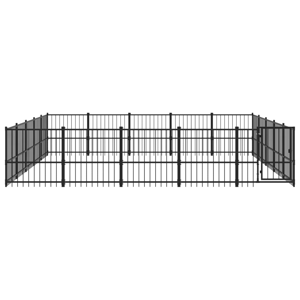 Gabbia per Cani da Esterno in Acciaio 23,52 m² | homemem39