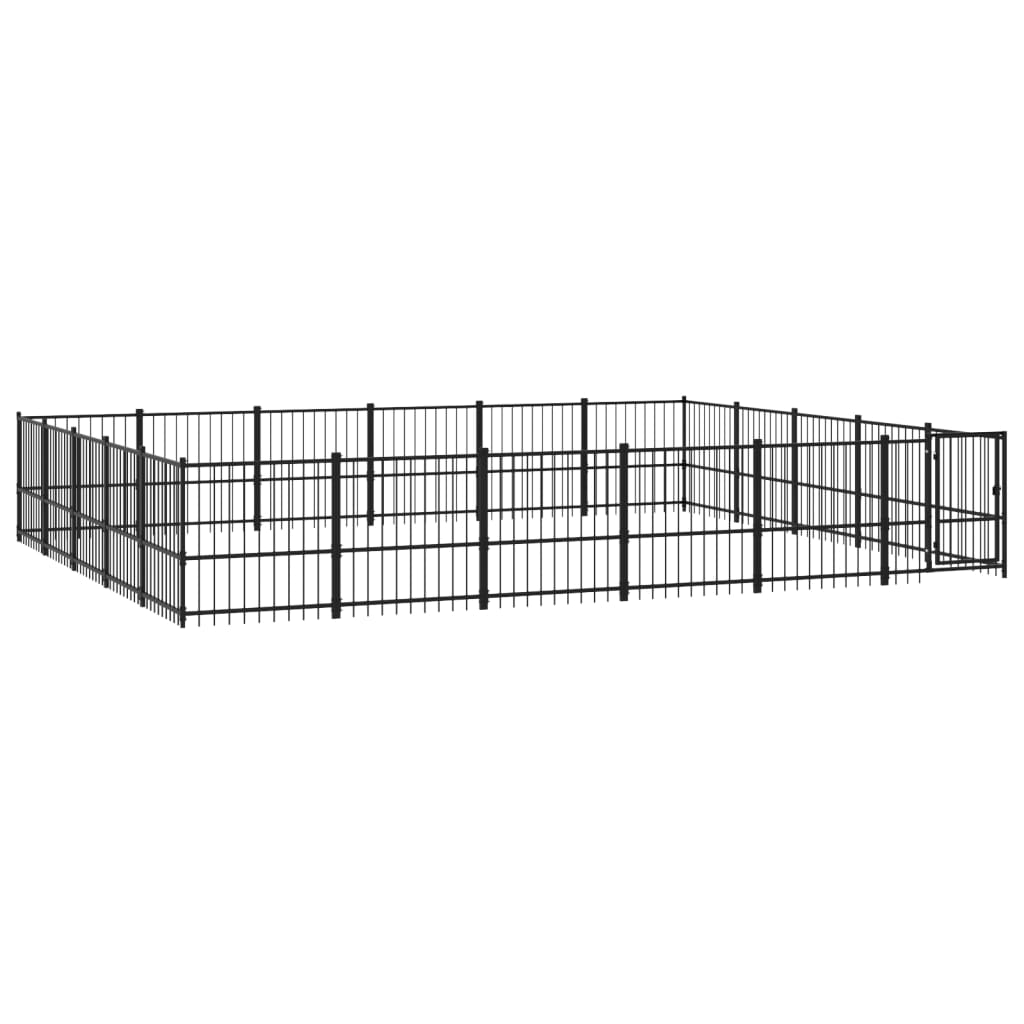 Gabbia per Cani da Esterno in Acciaio 28,23 m² | homemem39