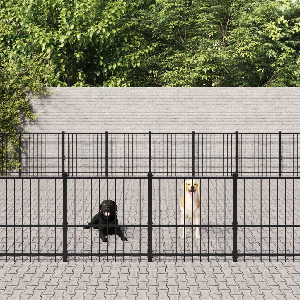 Gabbia per Cani da Esterno in Acciaio 94,09 m² | homemem39