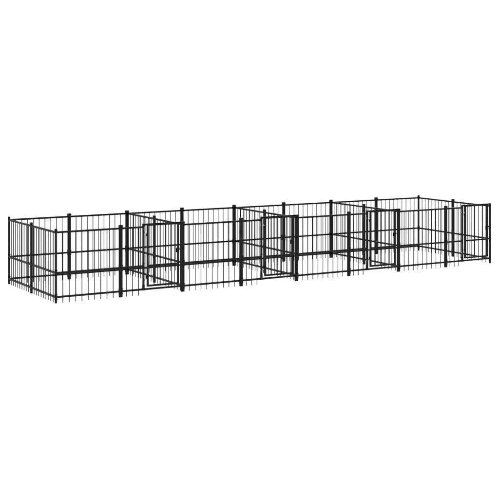 Gabbia per Cani da Esterno in Acciaio 15,02 m² | homemem39