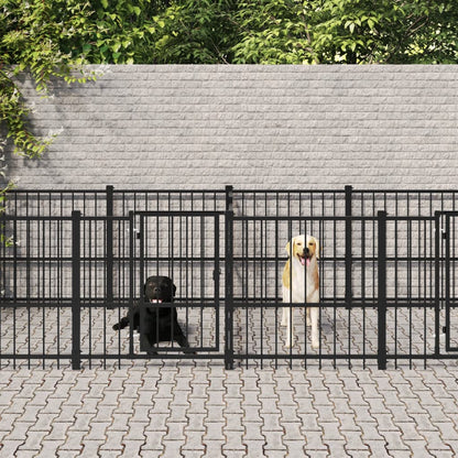 Gabbia per Cani da Esterno in Acciaio 15,02 m² | homemem39