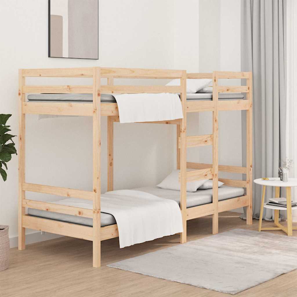 Letto a Castello senza Materasso 90x190 cm Legno di Pino