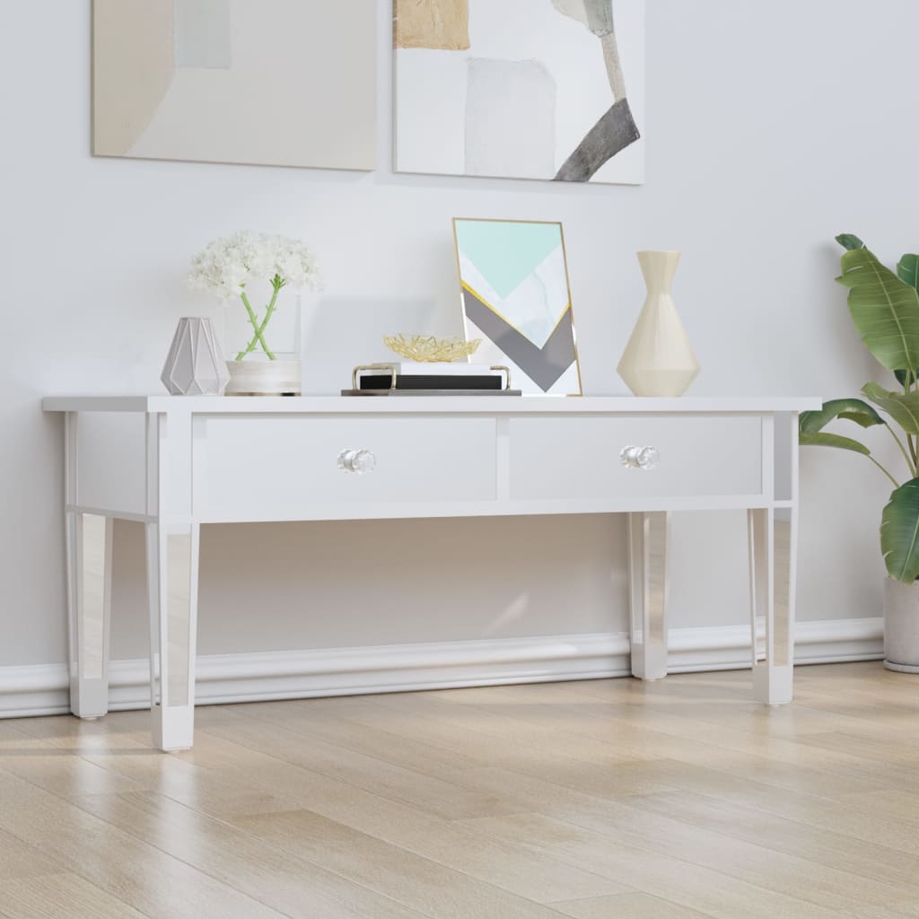 Tavolino Salotto a Specchio 106x45x45cm Legno Multistrato Vetro | homemem39