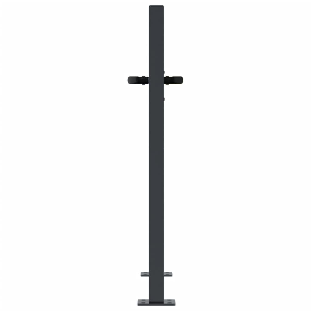 Cancello da giardino antracite 100x75 cm in acciaio con design ad albero | homemem39