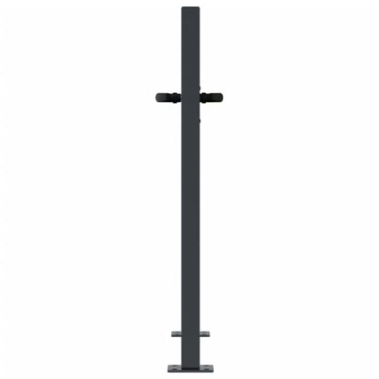 Cancello da giardino antracite 100x75 cm in acciaio con design ad albero | homemem39