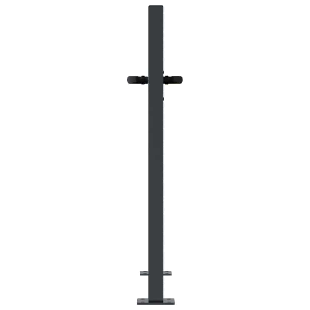 Cancello da giardino antracite 100x100 cm in acciaio con design ad albero | homemem39