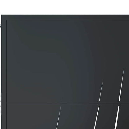 Cancello da giardino antracite 100x75 cm in acciaio design erba | homemem39