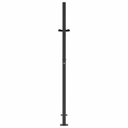 Cancello da giardino antracite 100x125 cm in acciaio design erba | homemem39