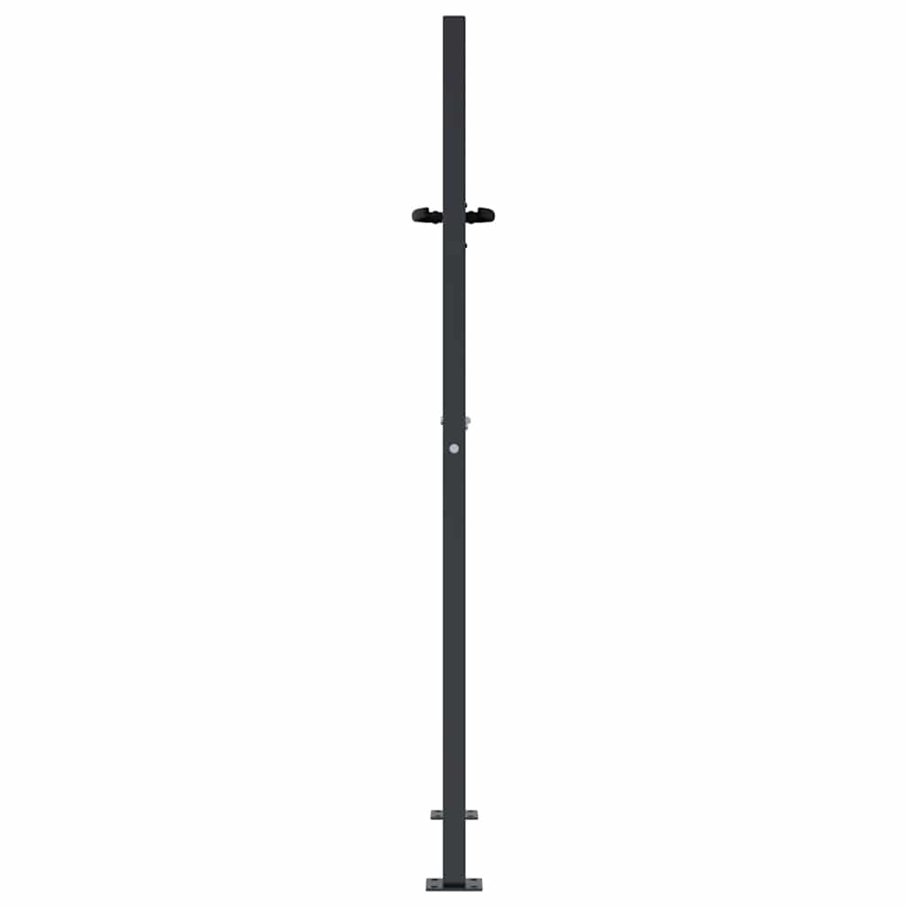Cancello da giardino antracite 100x150 cm in acciaio design erba | homemem39