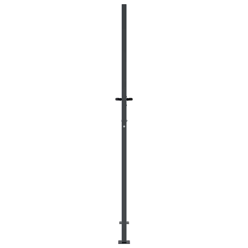 Cancello da giardino antracite 100x175 cm in acciaio design erba | homemem39