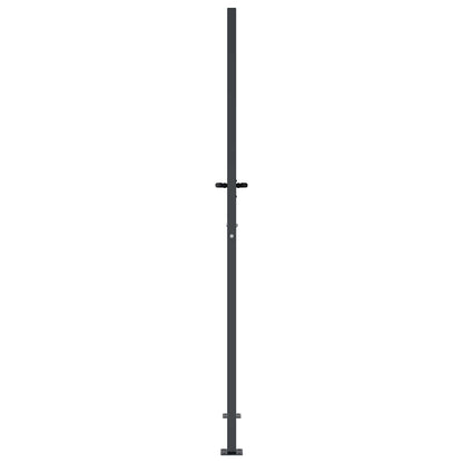 Cancello da giardino antracite 100x175 cm in acciaio design erba | homemem39