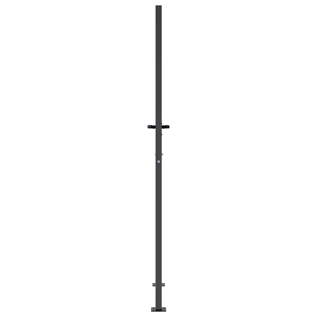 Cancello da giardino antracite 100x200 cm in acciaio design erba | homemem39