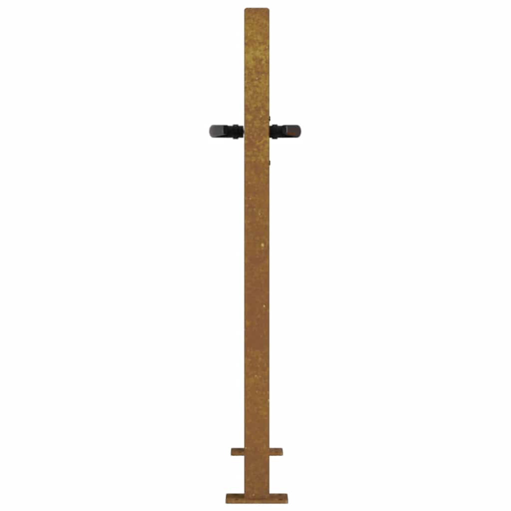 Cancello da giardino 100x75 cm in acciaio Corten con design erba | homemem39