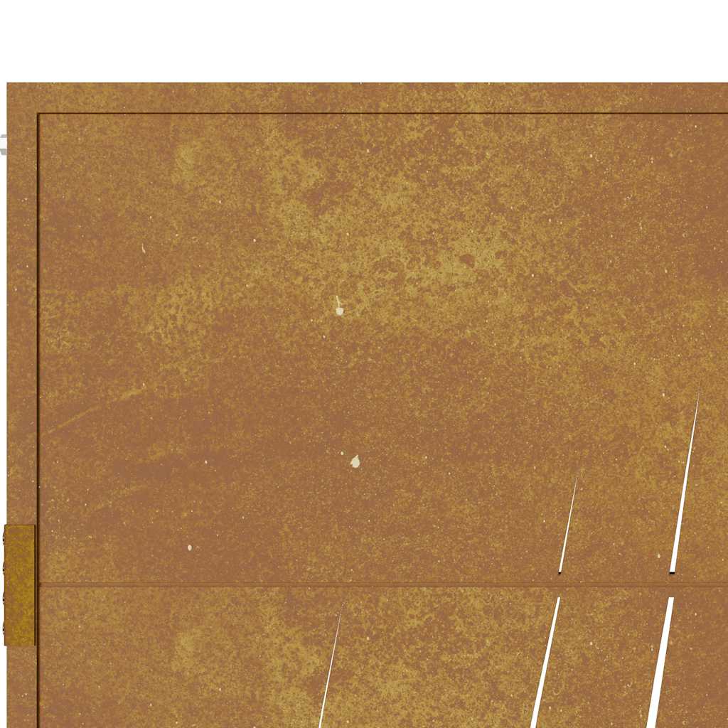 Cancello da giardino 100x75 cm in acciaio Corten con design erba | homemem39