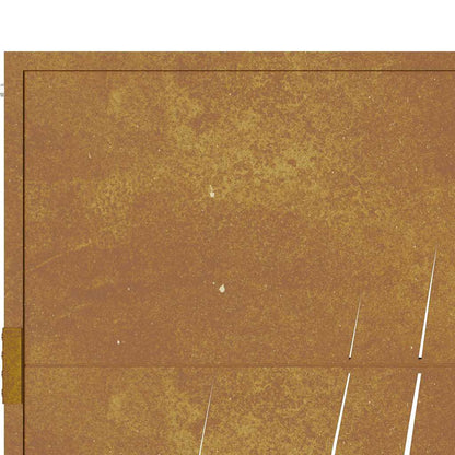 Cancello da giardino 100x75 cm in acciaio Corten con design erba | homemem39