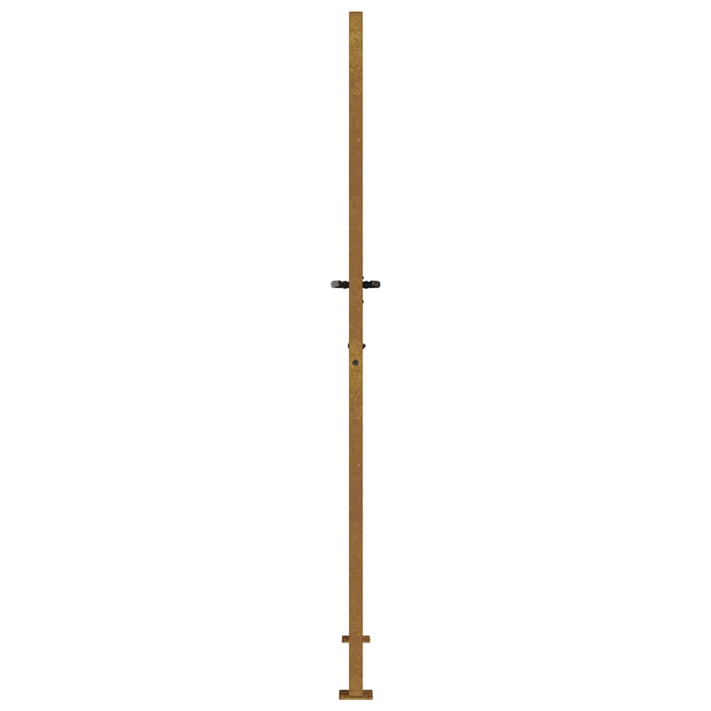 Cancello da giardino 100x175 cm in acciaio Corten con design erba | homemem39