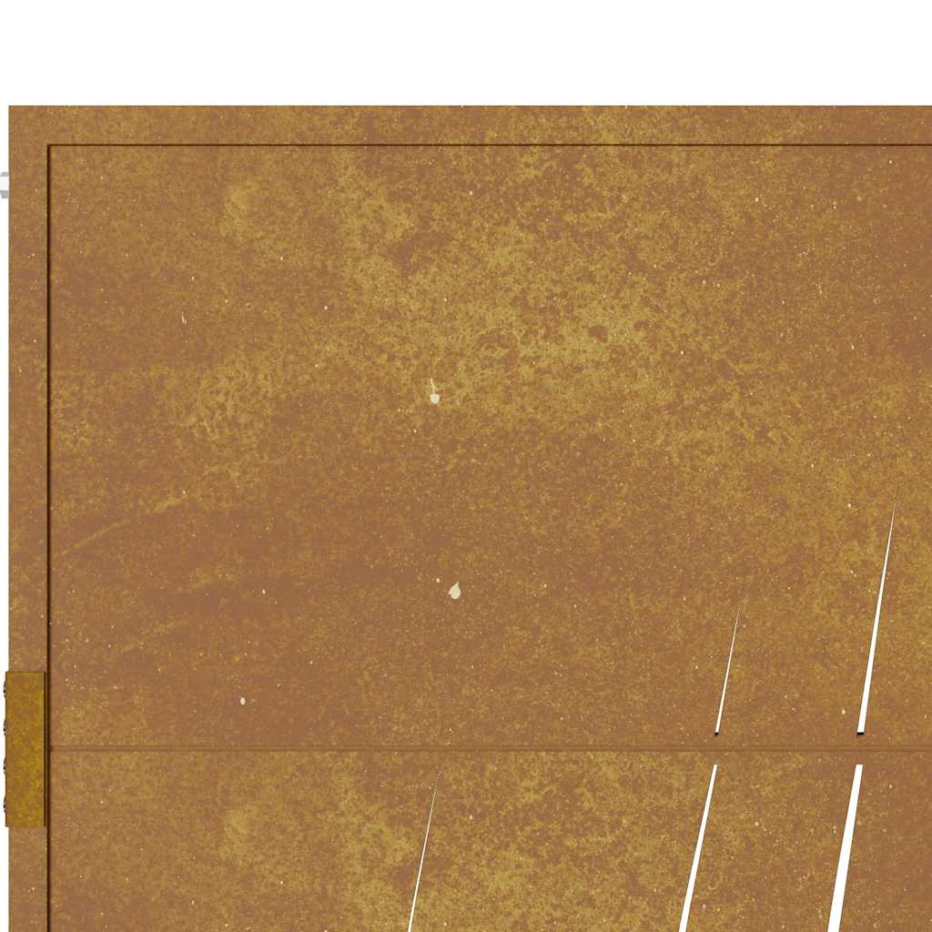 Cancello da giardino 100x175 cm in acciaio Corten con design erba | homemem39