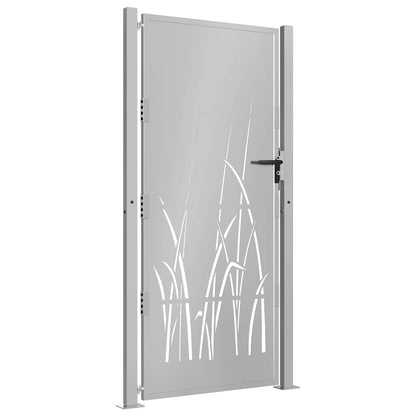 Cancello da giardino 100x200 cm in acciaio Corten con design erba | homemem39