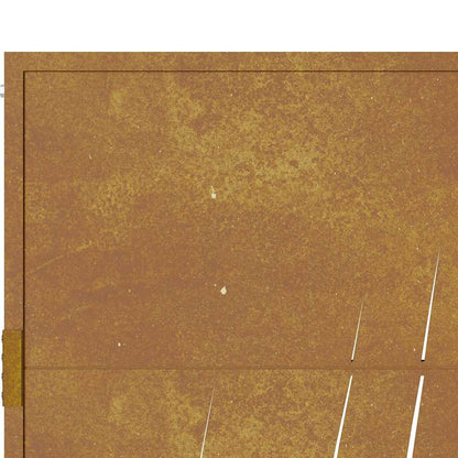 Cancello da giardino 100x200 cm in acciaio Corten con design erba | homemem39
