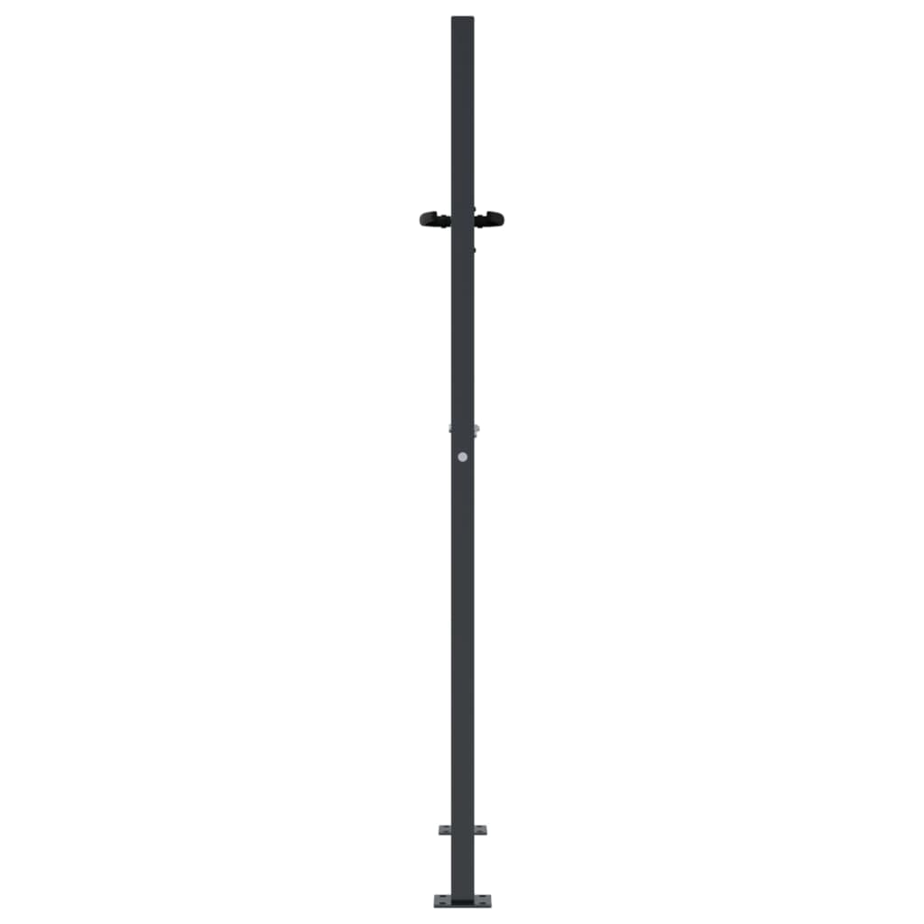 Cancello da giardino antracite 100x125 cm acciaio design bambù | homemem39