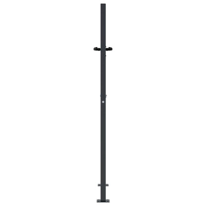 Cancello da giardino antracite 100x125 cm acciaio design bambù | homemem39