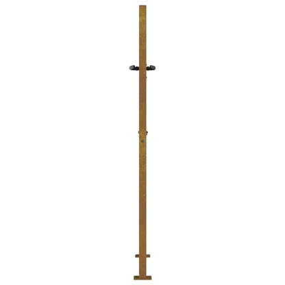 Cancello da giardino 100x125 cm in acciaio Corten e design in bambù | homemem39