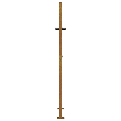 Cancello da giardino 100x150 cm in acciaio Corten e design in bambù | homemem39