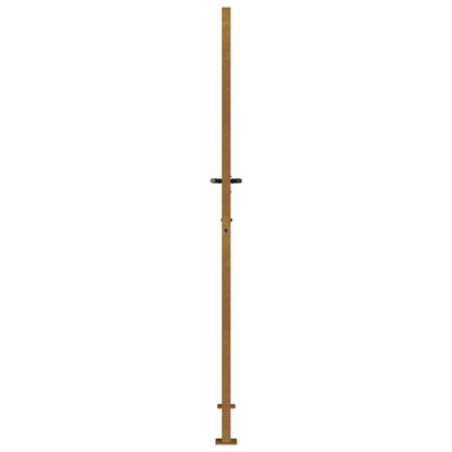 Cancello da giardino 100x200 cm in acciaio corten e design in bambù | homemem39
