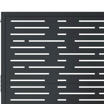 Cancello da giardino antracite 100x150 cm in acciaio design quadrato | homemem39