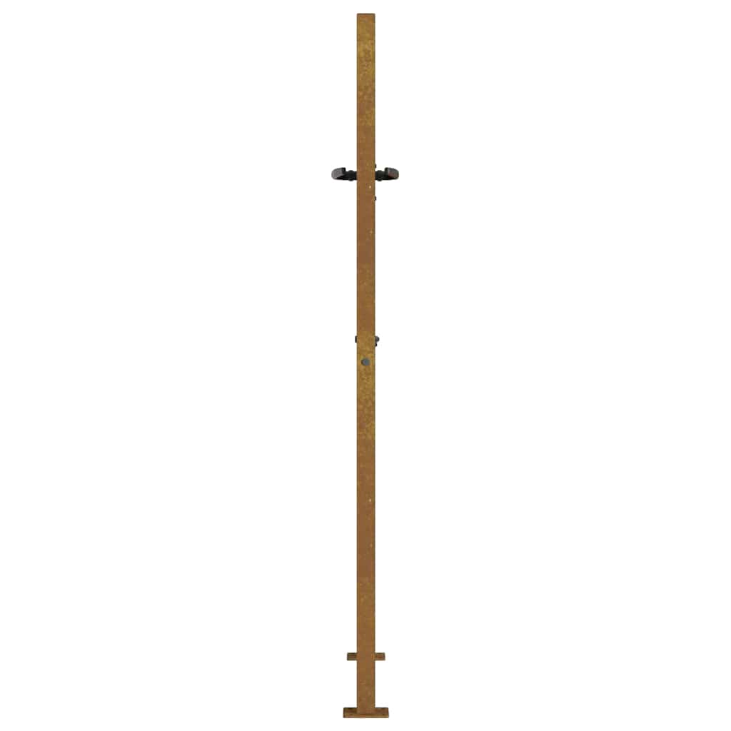 Cancello da giardino 100x125 cm in acciaio Corten design quadrato | homemem39