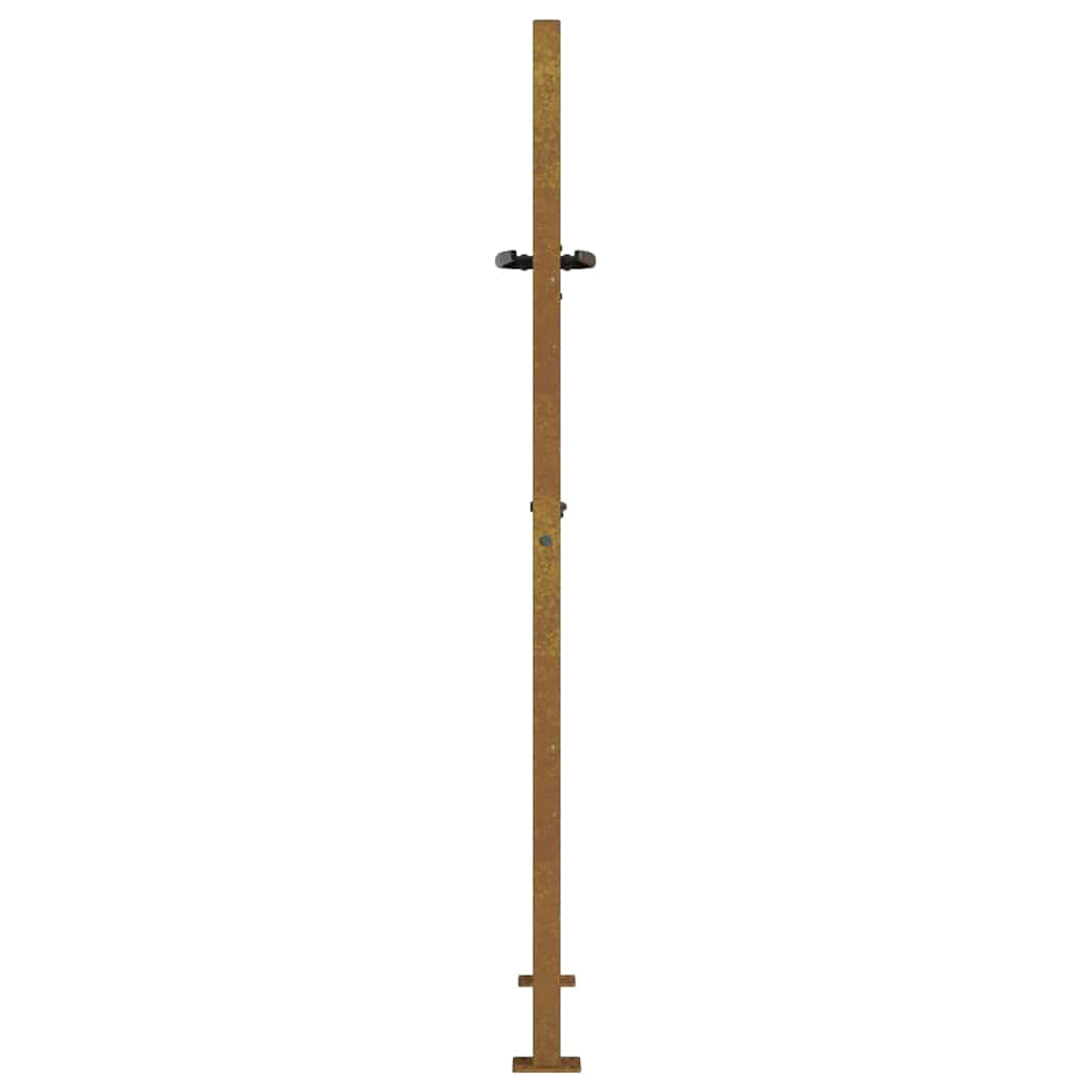 Cancello da giardino 100x150 cm in acciaio Corten design quadrato | homemem39