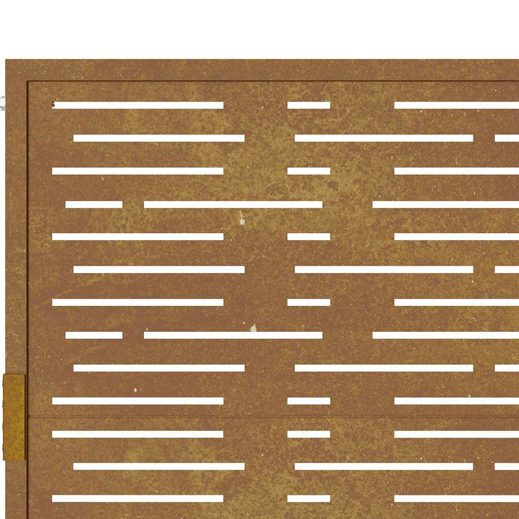 Cancello da giardino 100x150 cm in acciaio Corten design quadrato | homemem39