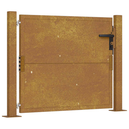 Cancello da giardino 100x75 cm in acciaio Corten | homemem39