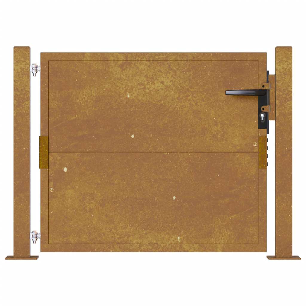 Cancello da giardino 100x75 cm in acciaio Corten | homemem39