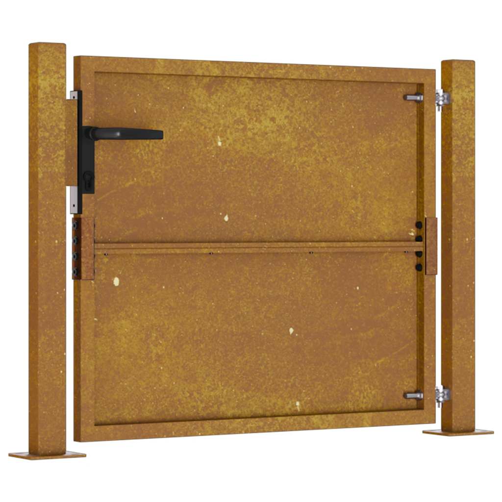 Cancello da giardino 100x75 cm in acciaio Corten | homemem39