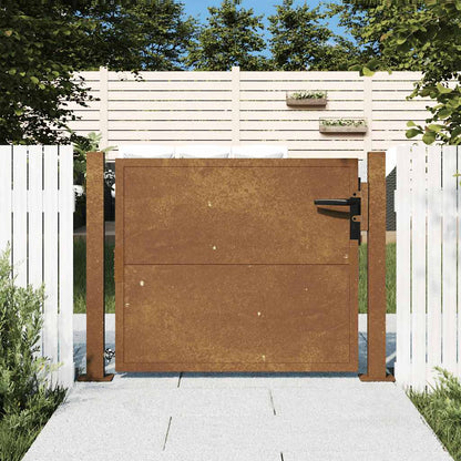 Cancello da giardino 100x75 cm in acciaio Corten | homemem39